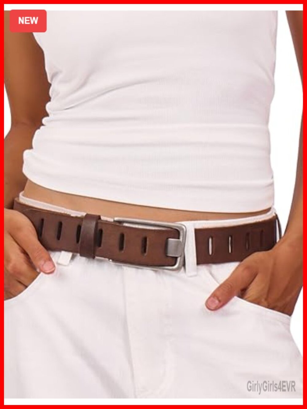 Genuine Leather Belt 1.57" Cowgirl Western Wide Belt for Women Jeans
